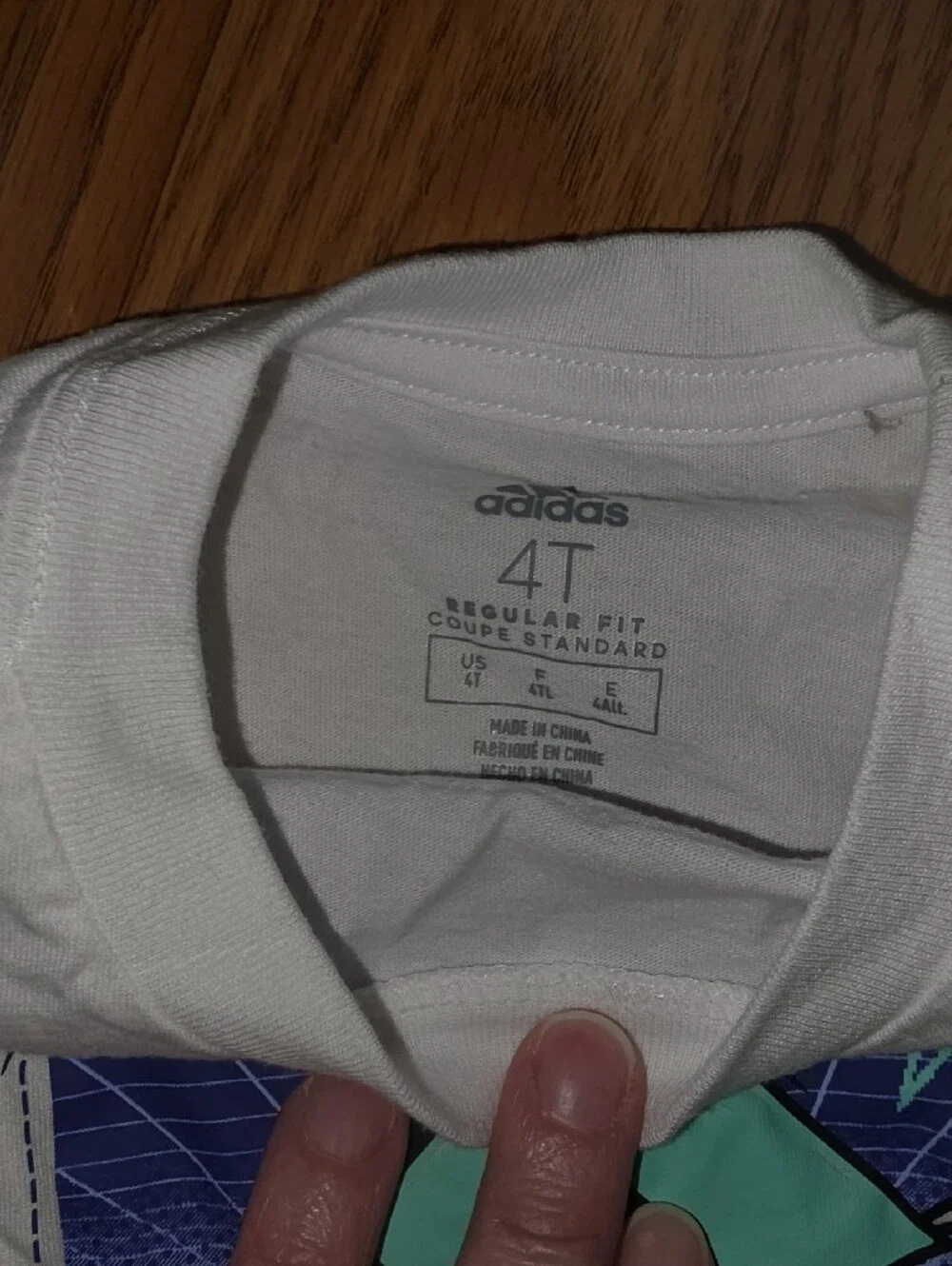 adidas White Tee with Teal & Blue Skate Graphic And Matching Shorts
